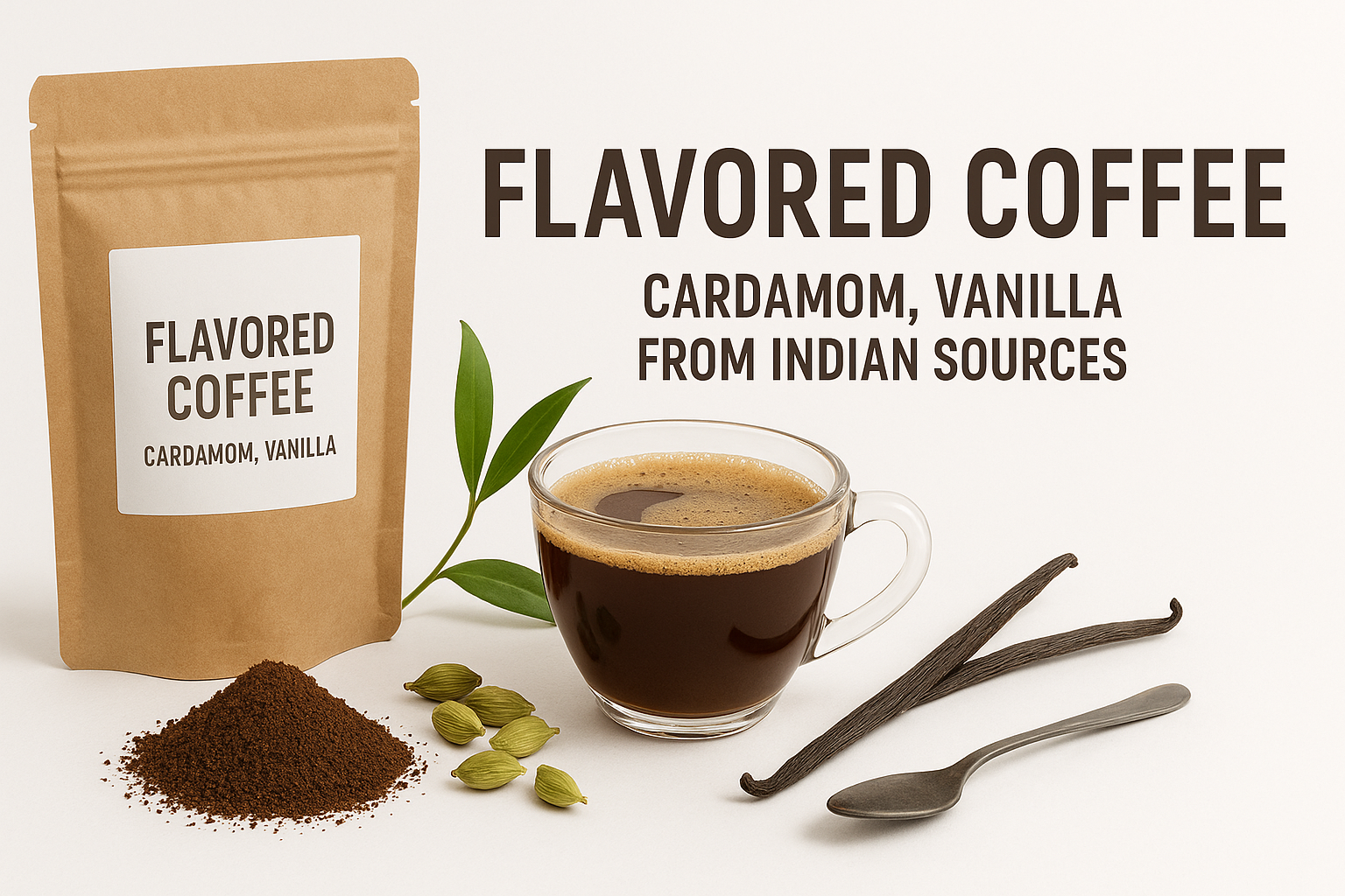 Flavored Coffee (Cardamom, Vanilla from Indian sources)